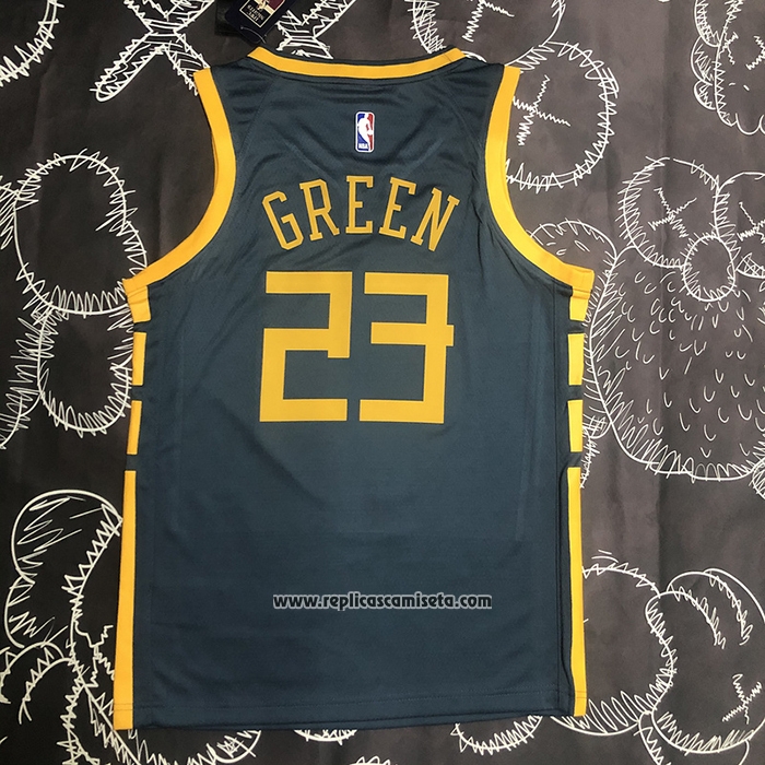Camiseta Golden State Warriors Draymond Green #23 Ciudad 2018-19 Azul